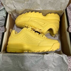 Fila Vibrant Yellow Athletic Shoes